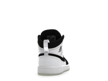 Jordan 1 Mid SE Diamond Preschool Boys White Black Multicolor Sneakers DN4323-100 - savito