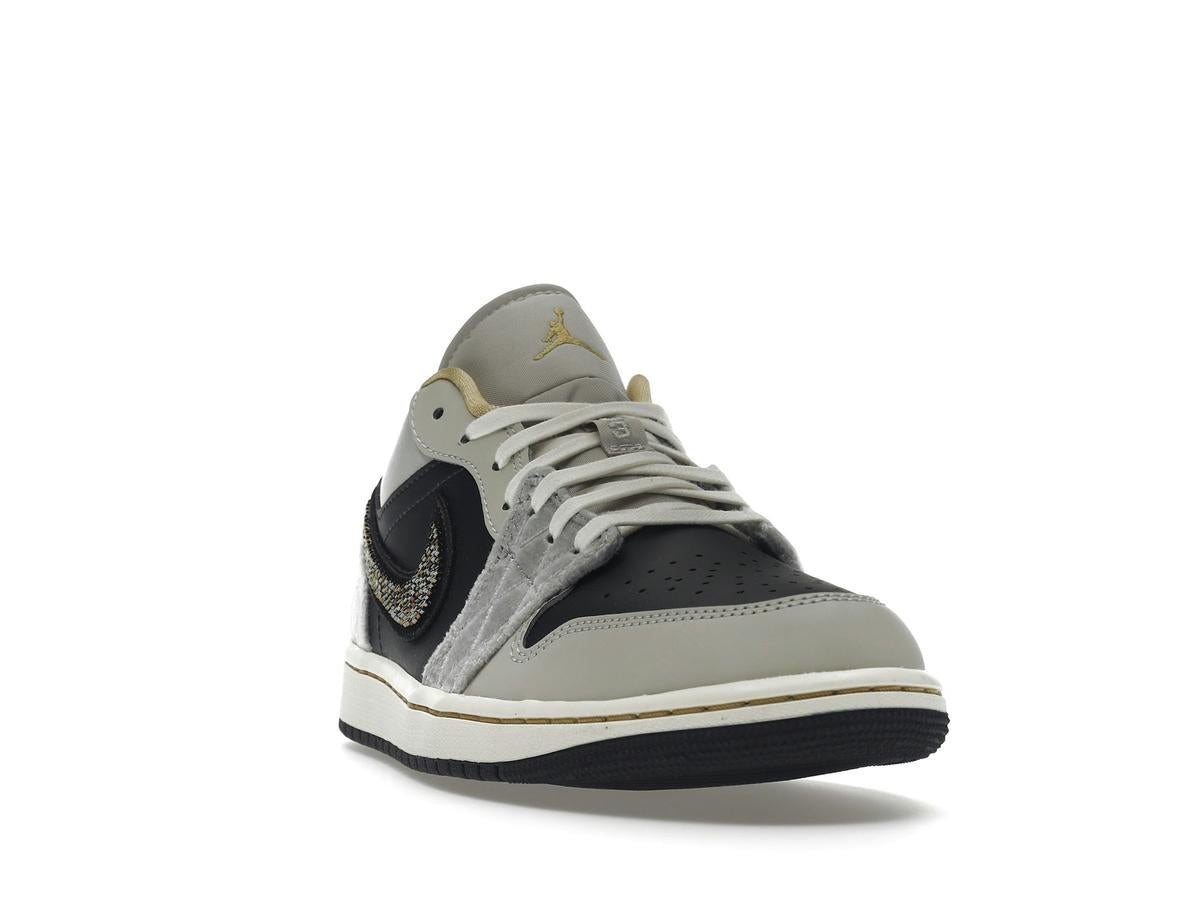 Air Jordan 1 Low Beaded Swoosh Grey Black DV1762-001 - savito
