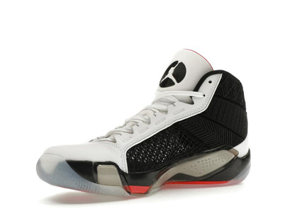 Jordan 38 Fundamentals Clear Sole White Black Siren Red Performance Shoes DZ3356-106 - savito