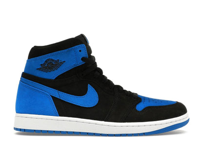 Jordan 1 Retro High OG Royal Reimagined Suede Black Royal Blue White DZ5485-042 - savito