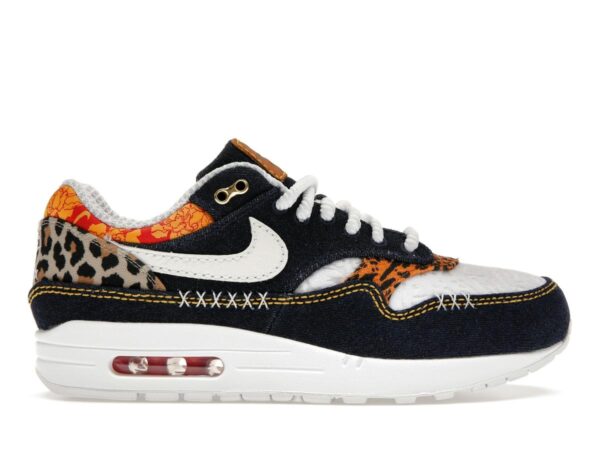 Nike Air Max 1 Premium Denim Leopard Sneakers FJ4452-432 - savito