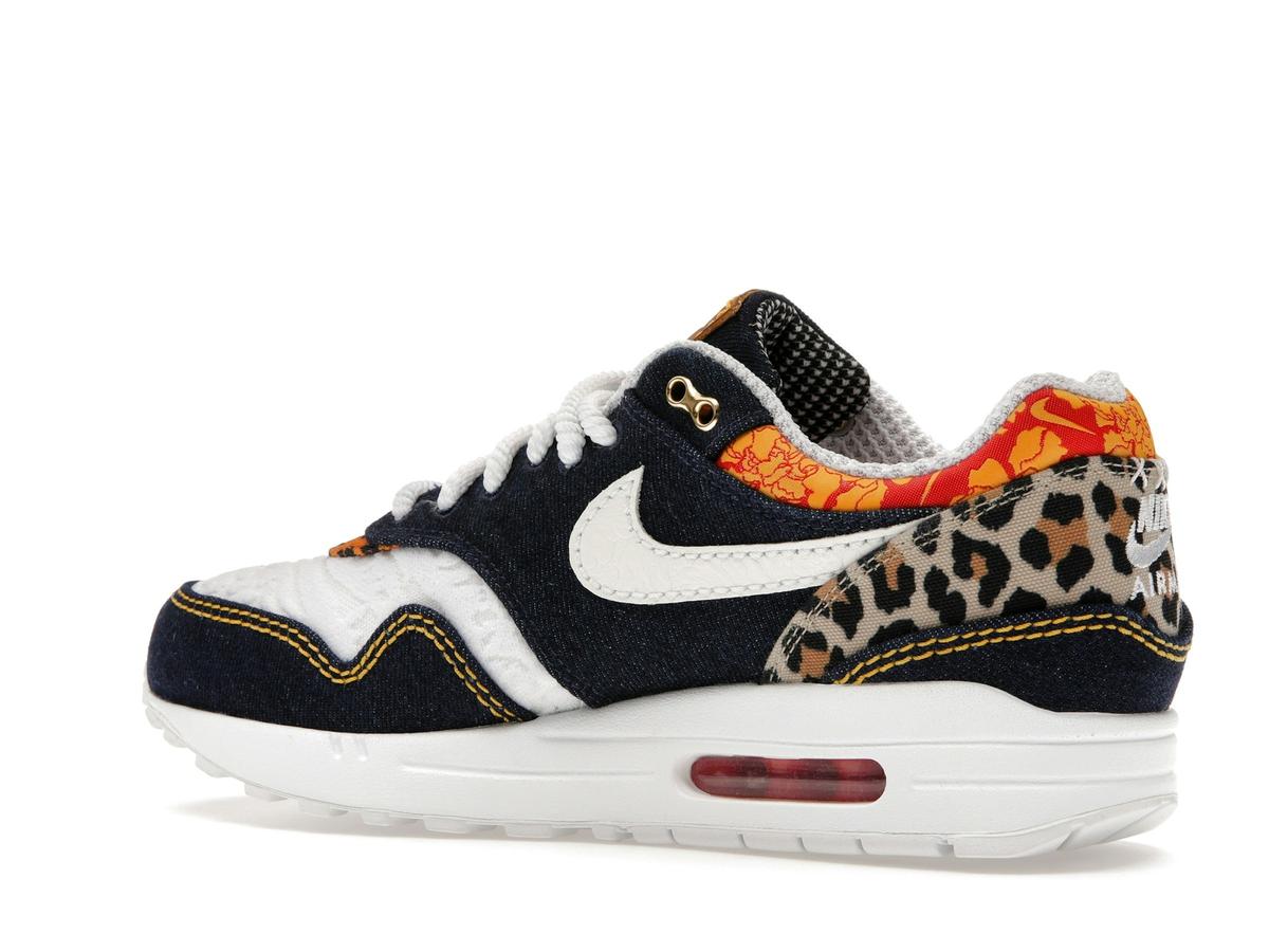 Nike Air Max 1 Premium Denim Leopard Sneakers FJ4452-432 - savito