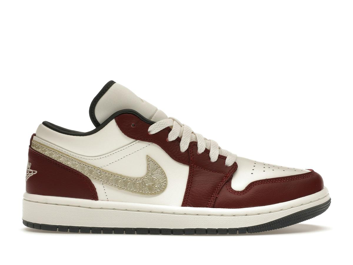 Jordan 1 Low Year of the Dragon 2024 Women's Sail Gold Red FJ5735-100 - savito