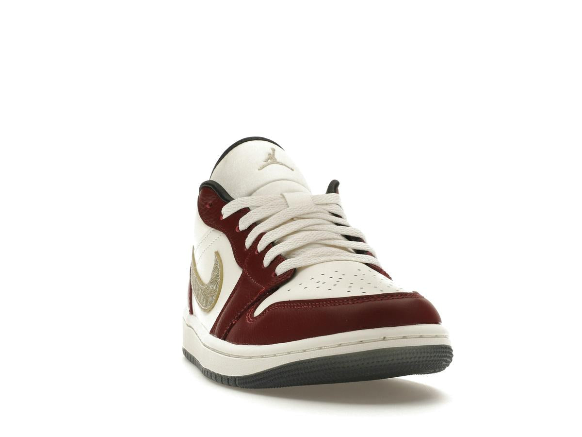 Jordan 1 Low Year of the Dragon 2024 Women's Sail Gold Red FJ5735-100 - savito