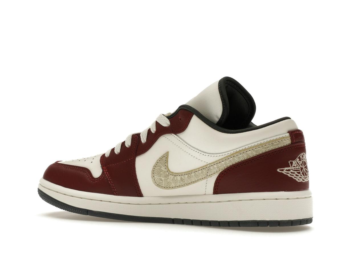 Jordan 1 Low Year of the Dragon 2024 Women's Sail Gold Red FJ5735-100 - savito