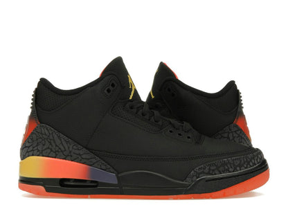 Jordan 3 Retro J Balvin Rio FN0344-001 Black Solar Flare Total Crimson Abyss - savito
