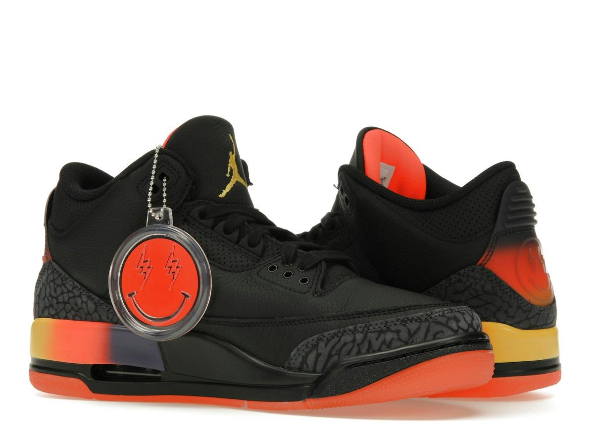 Jordan 3 Retro J Balvin Rio FN0344-001 Black Solar Flare Total Crimson Abyss - savito