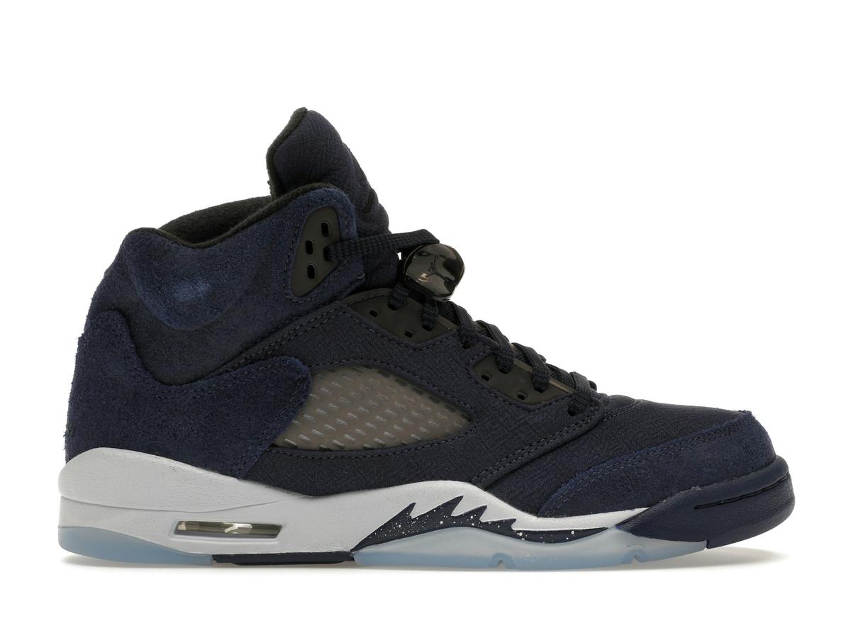 Jordan 5 Retro Georgetown (GS) Midnight Navy Black Football Grey FN5452-400 - savito