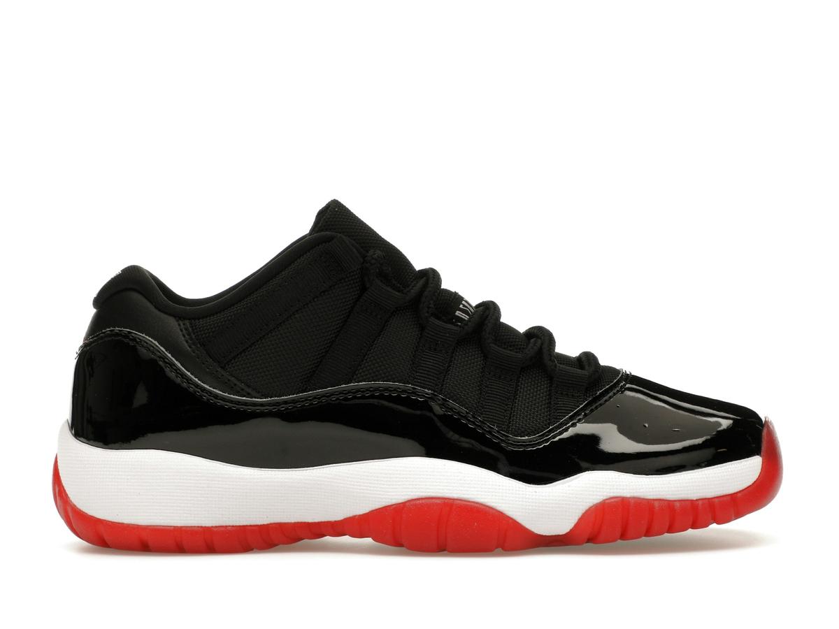 Jordan 11 Retro Low Bred GS 2025 FV5121-006 Black White Varsity Red - savito