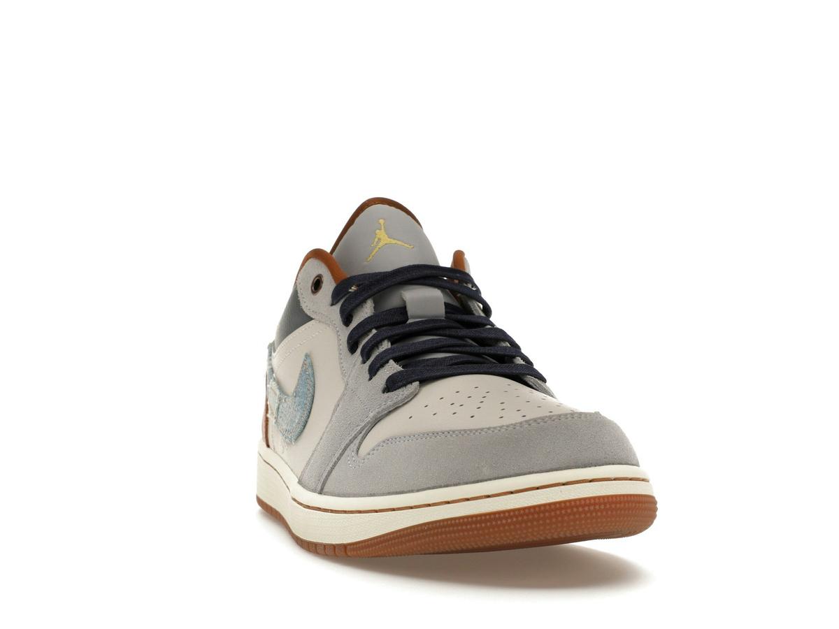 Jordan 1 Low SE Phantom Repaired Denim Swoosh FZ5042-041 - savito