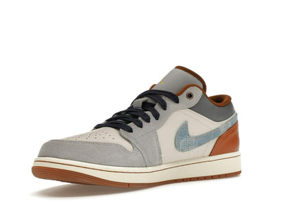 Jordan 1 Low SE Phantom Repaired Denim Swoosh FZ5042-041 - savito