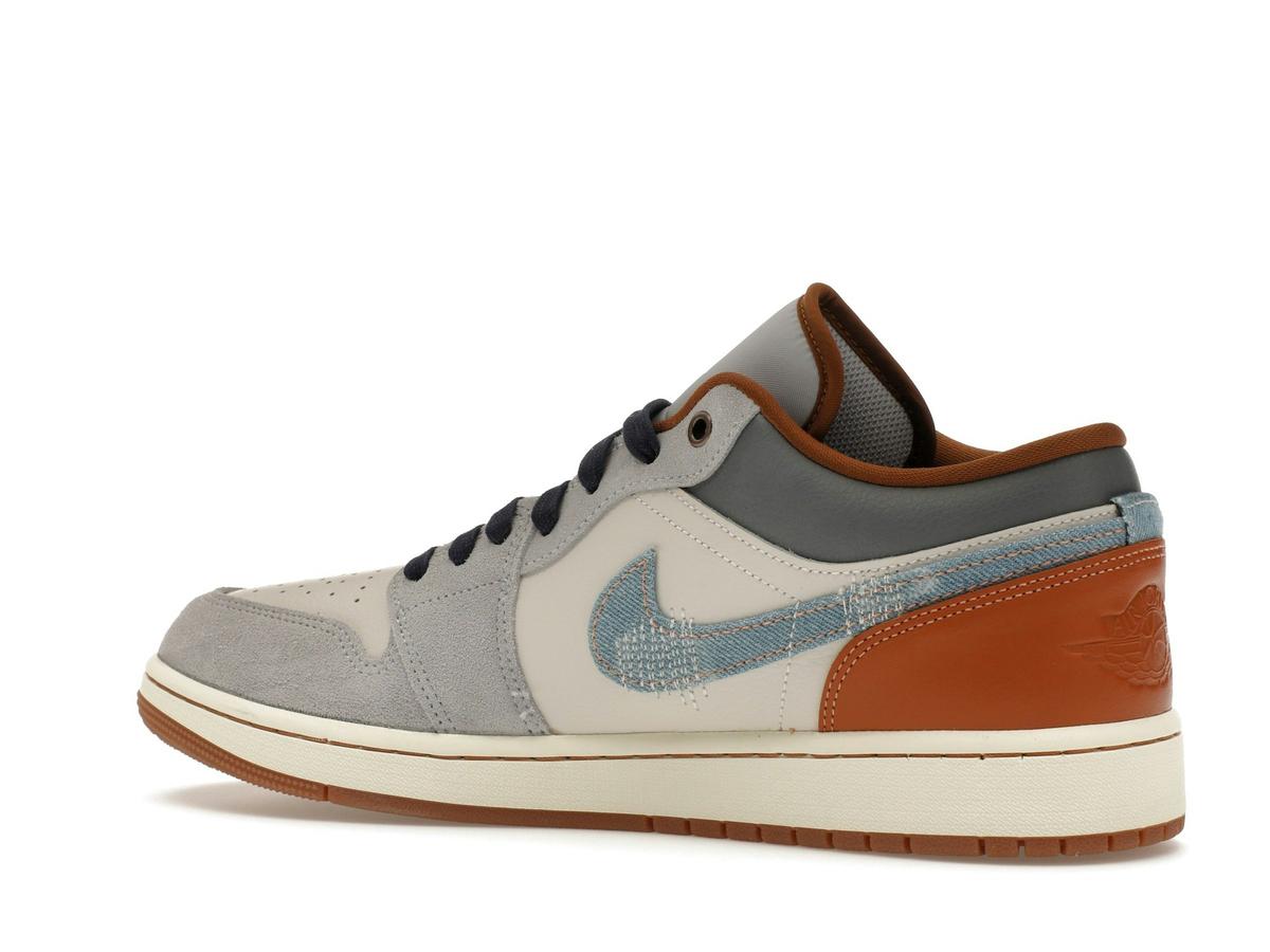Jordan 1 Low SE Phantom Repaired Denim Swoosh FZ5042-041 - savito
