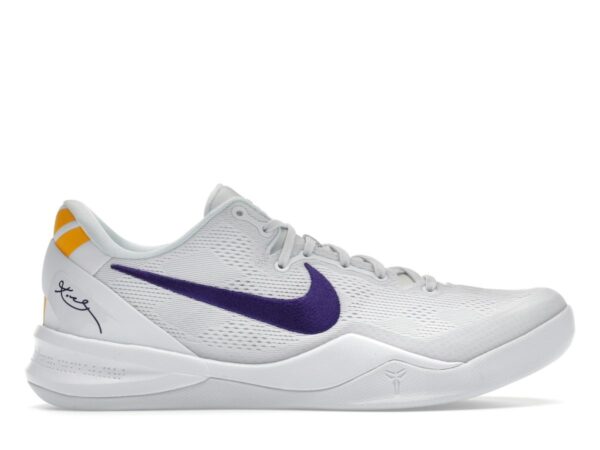 Nike Kobe 8 Protro Lakers Home White Court Purple University Gold HF9550-100 - savito