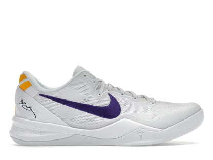 Nike Kobe 8 Protro Lakers Home White Court Purple University Gold HF9550-100 - savito