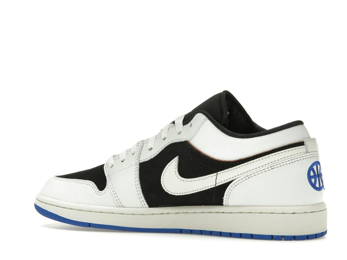 Jordan 1 Low Quai 54 (2024) Black White Royal Blue Orange HQ0764-001 - savito