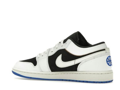 Jordan 1 Low Quai 54 (2024) Black White Royal Blue Orange HQ0764-001 - savito
