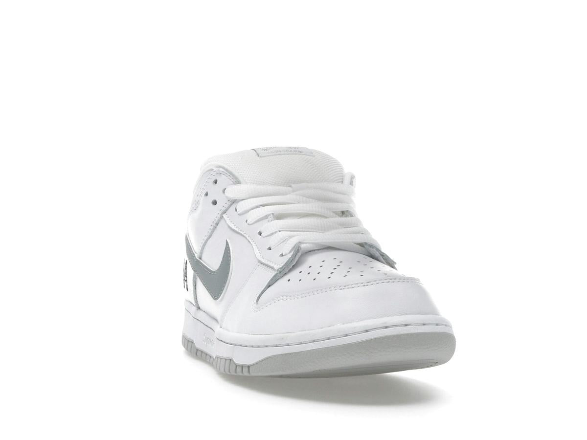 Nike SB Dunk Low Supreme 94 White Metallic Silver HQ8487-100 - savito