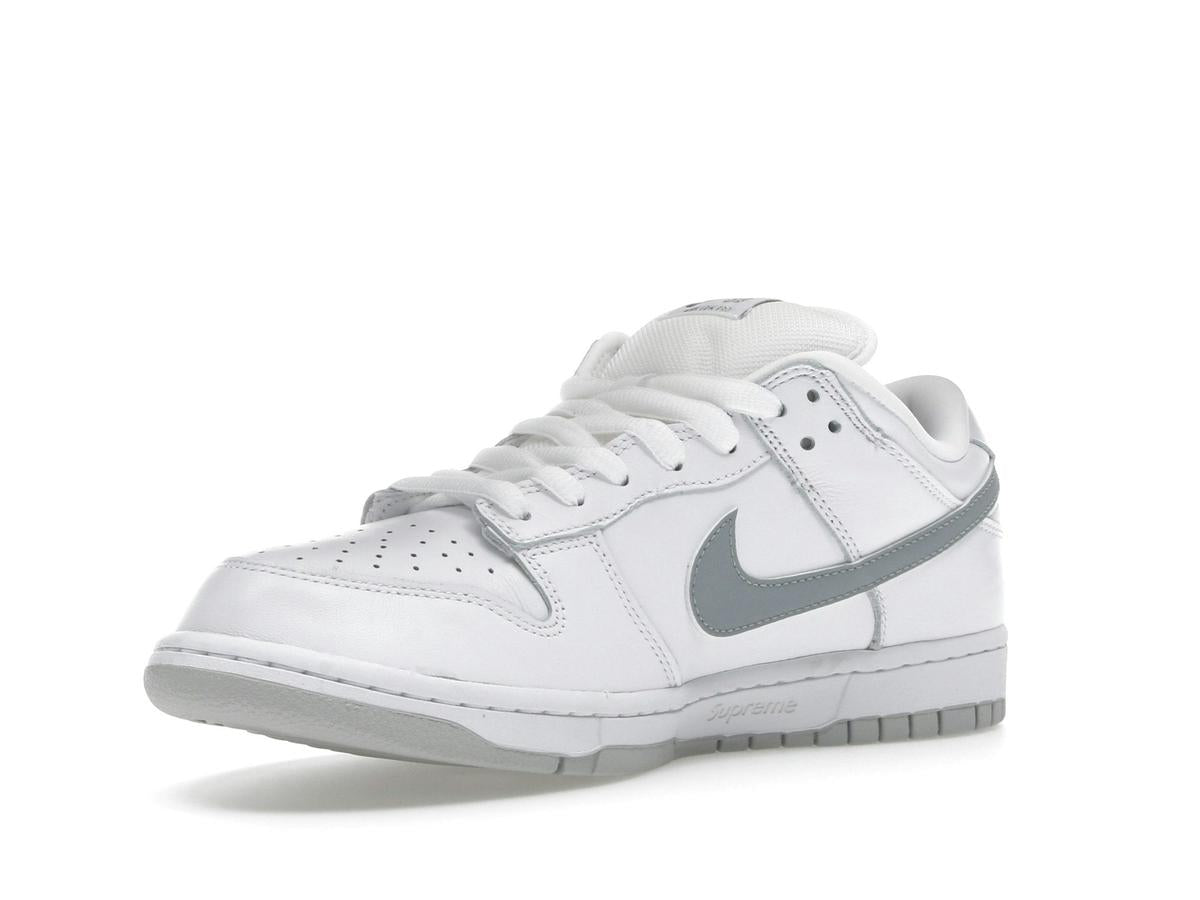 Nike SB Dunk Low Supreme 94 White Metallic Silver HQ8487-100 - savito