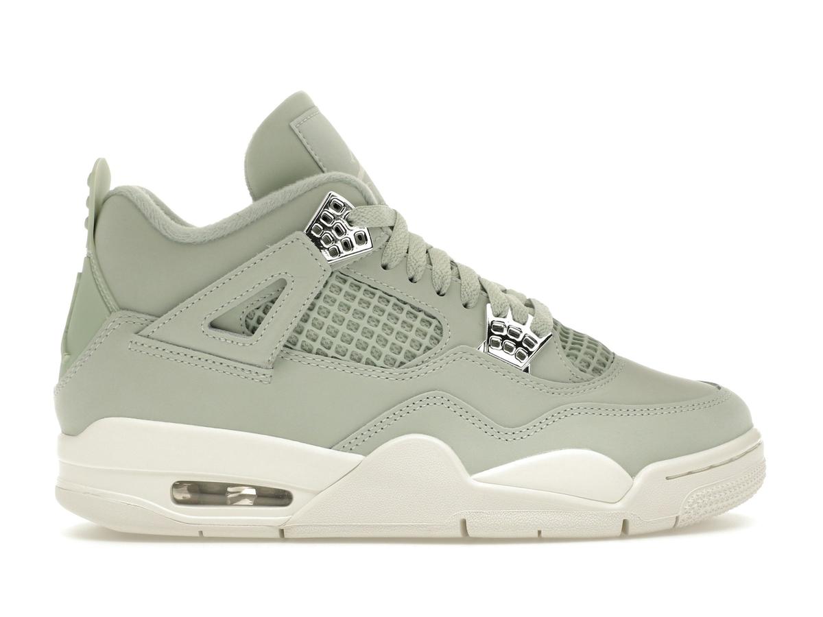 Jordan 4 Retro Seafoam Sail Women's Seafoam/Sail/Metallic Silver Sneakers HV0823-003 - savito