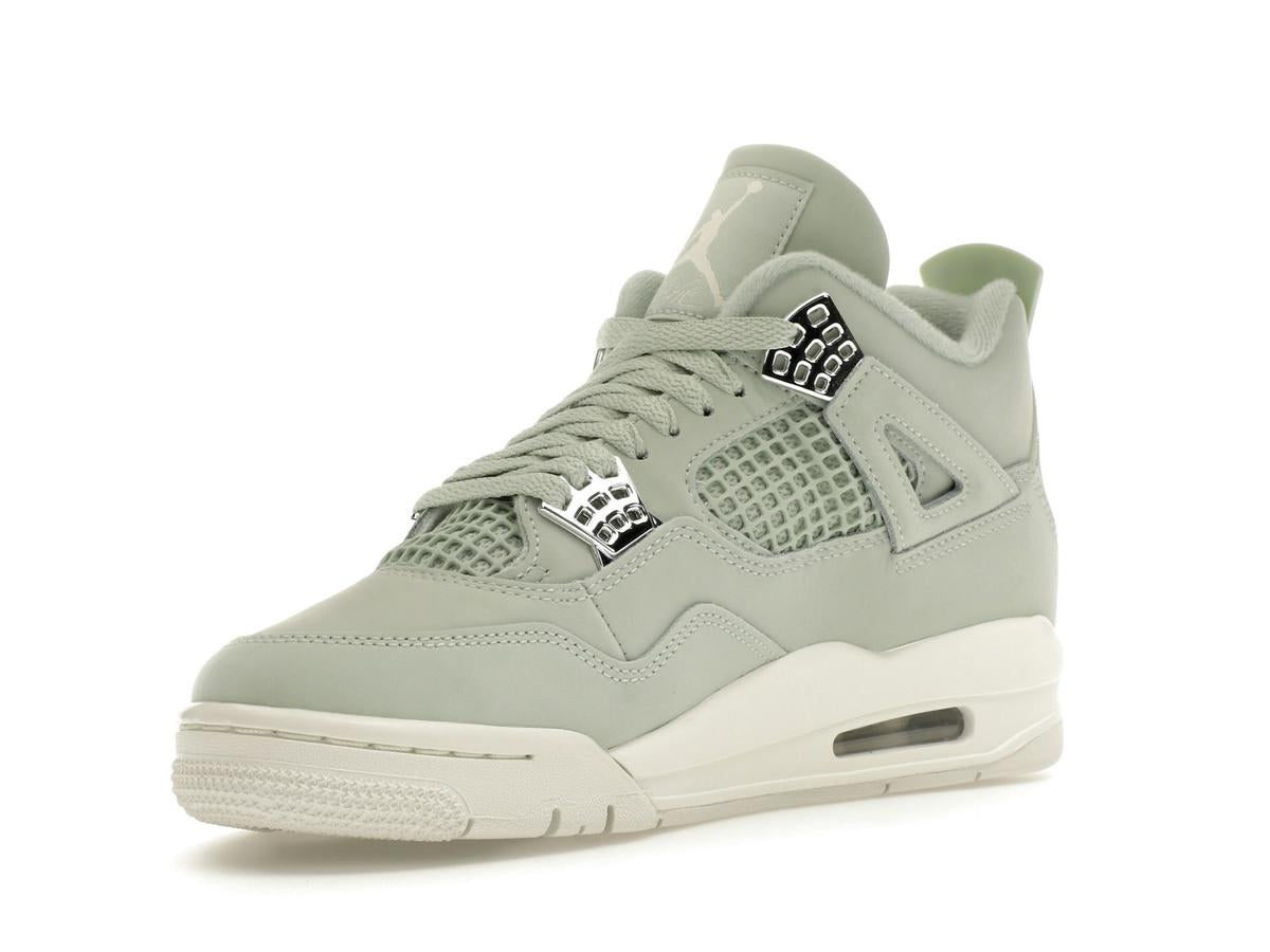Jordan 4 Retro Seafoam Sail Women's Seafoam/Sail/Metallic Silver Sneakers HV0823-003 - savito