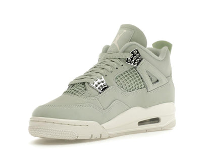 Jordan 4 Retro Seafoam Sail Women's Seafoam/Sail/Metallic Silver Sneakers HV0823-003 - savito