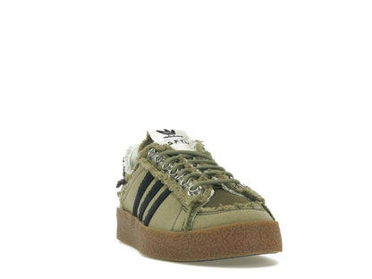 adidas Campus 80s Song for the Mute Focus Olive Core Black Acid Yellow Sneakers - savito