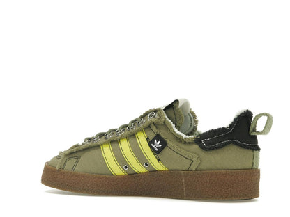 adidas Campus 80s Song for the Mute Focus Olive Core Black Acid Yellow Sneakers - savito