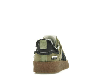 adidas Campus 80s Song for the Mute Focus Olive Core Black Acid Yellow Sneakers - savito