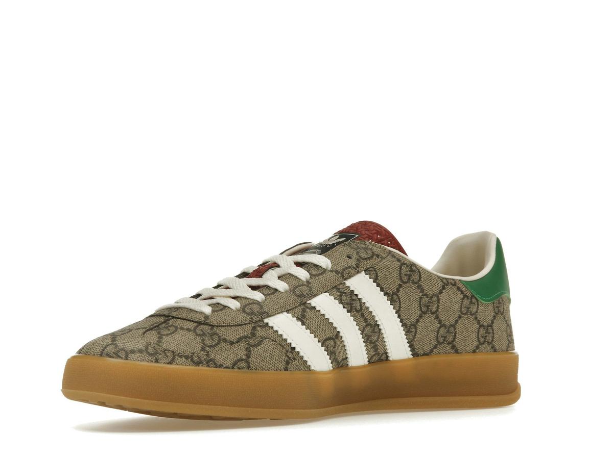 Adidas x Gucci Gazelle Beige GG Monogram Sneakers IE2262 - savito