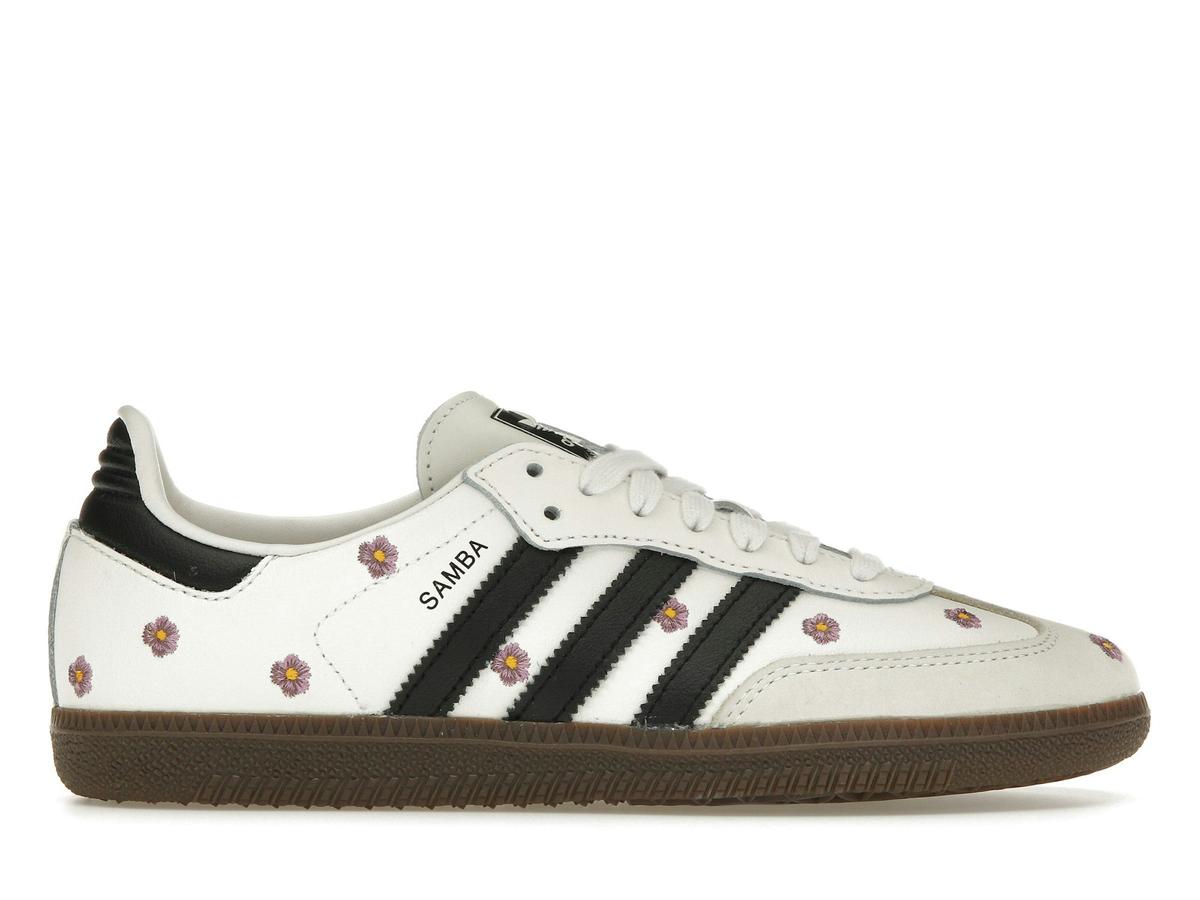adidas Samba Women's Light Purple Floral White Sneakers IF4398 - savito