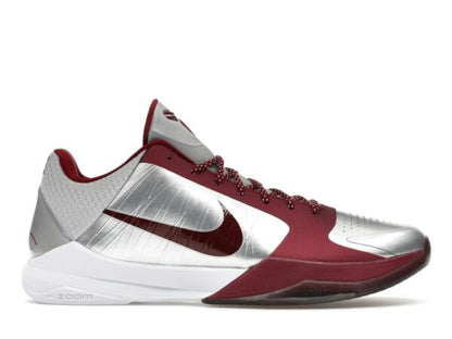 Nike Kobe 5 Protro Lower Merion Aces Away 2026 Metallic Silver Team Red White - savito