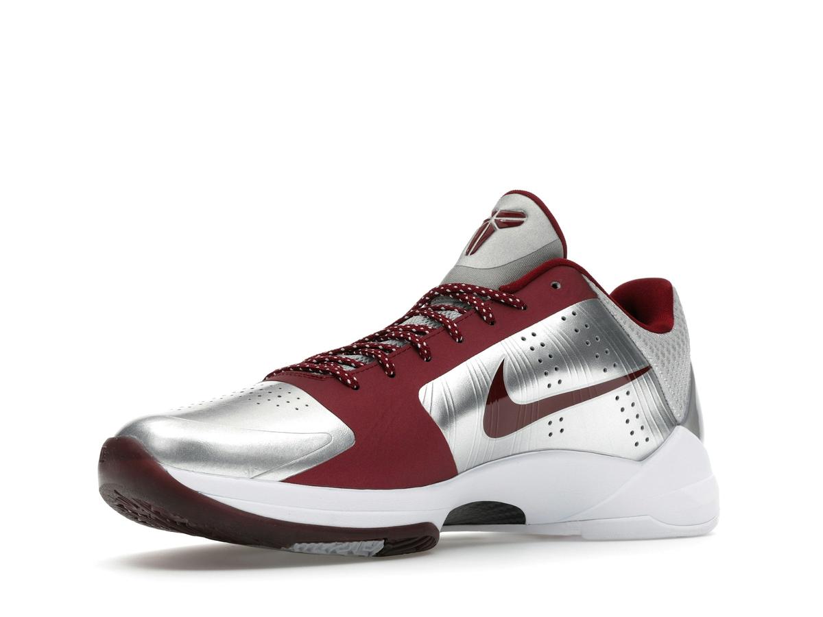 Nike Kobe 5 Protro Lower Merion Aces Away 2026 Metallic Silver Team Red White - savito