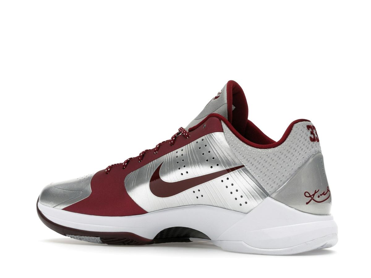 Nike Kobe 5 Protro Lower Merion Aces Away 2026 Metallic Silver Team Red White - savito