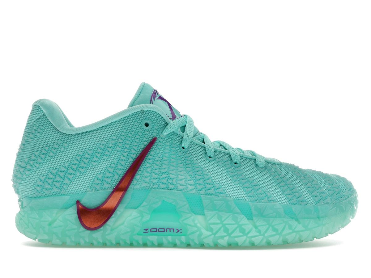 Nike Ja 3 Twelve Time IQ6755-300 Bleached Turquoise Safety Orange Vivid Purple - savito