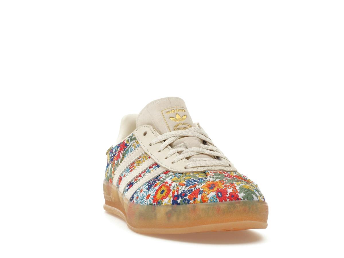 adidas Women's Gazelle Indoor Liberty London Floral Embroidery Off-White - savito