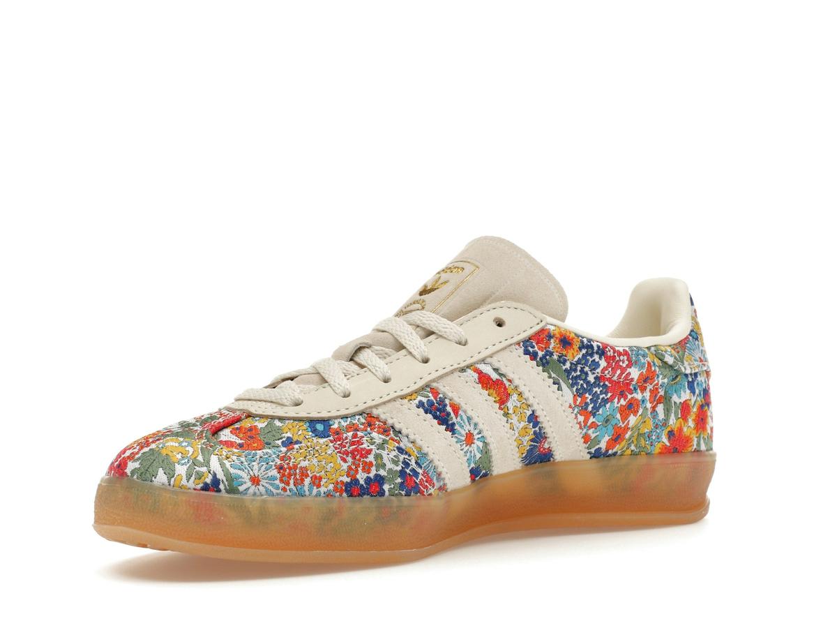 adidas Women's Gazelle Indoor Liberty London Floral Embroidery Off-White - savito