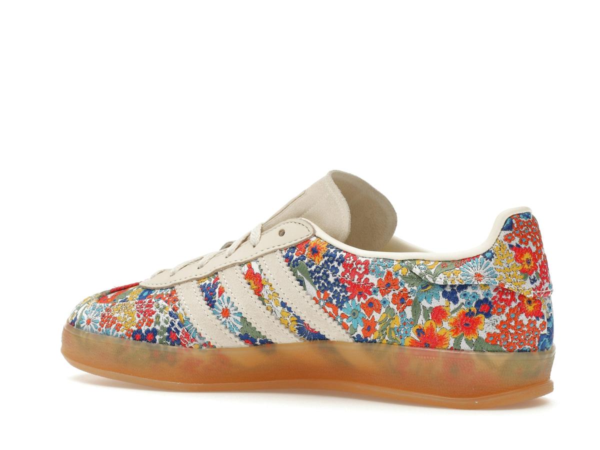 adidas Women's Gazelle Indoor Liberty London Floral Embroidery Off-White - savito