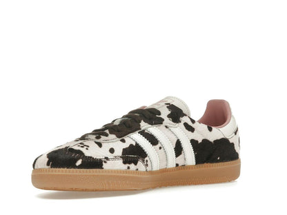 adidas Samba OG Cow Print Women's Dark Brown Off White Gum 3 Sneakers - savito
