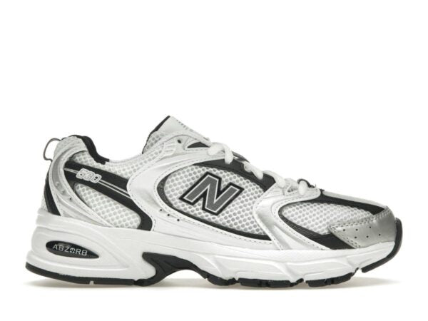 New Balance 530 White Silver Metallic Black MR530LB - savito