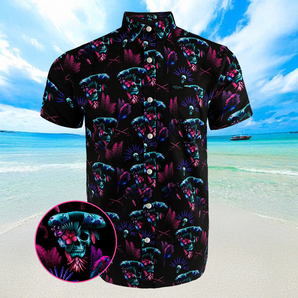 Black Beard Skull Hawaiian Shirt Summer Gifts For Men