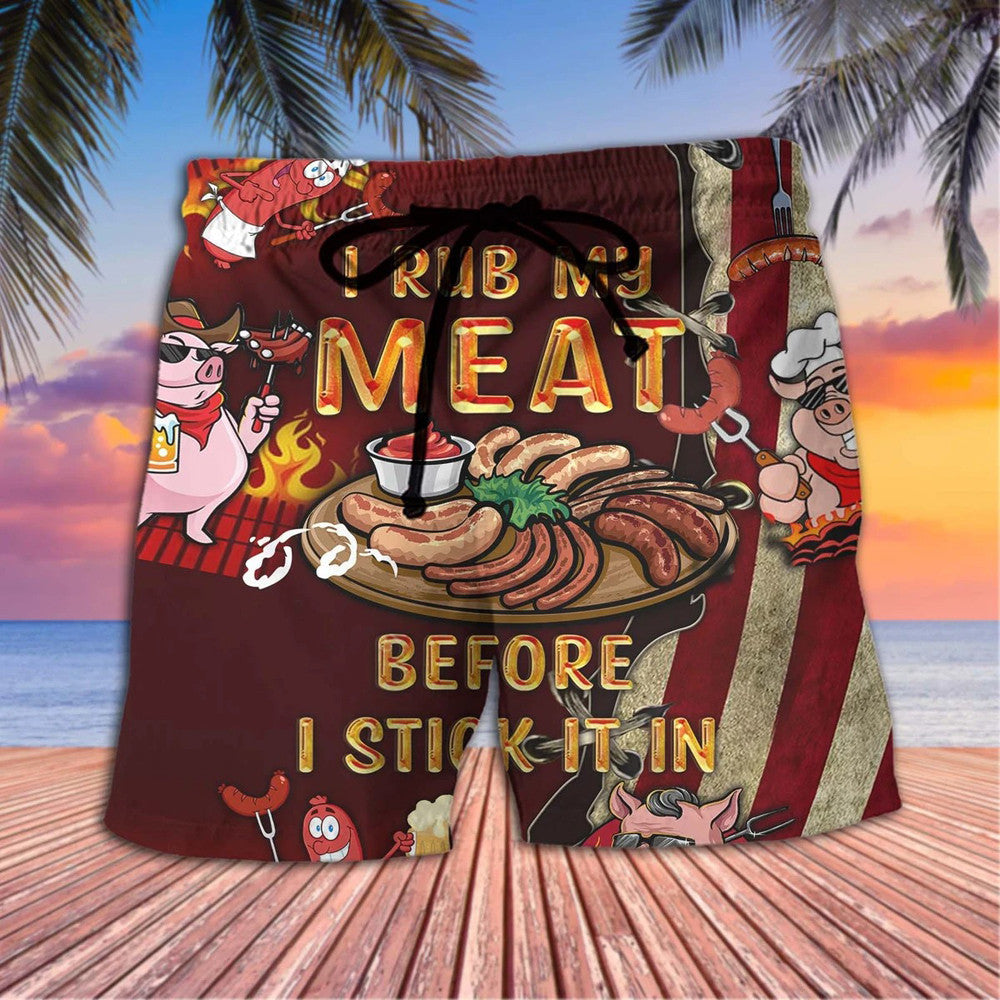 I Rub My Meat Before I Stick It In Hawaiian Shirt Grilling Bbq Gifts For Men