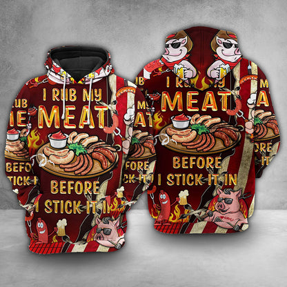 I Rub My Meat Before I Stick It In Hawaiian Shirt Grilling Bbq Gifts For Men