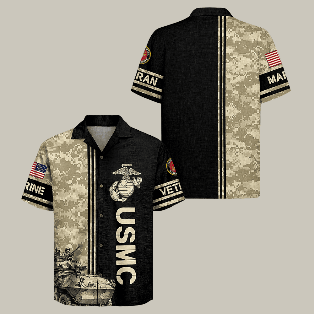US Marines 250th Years Of Service Hawaiian Shirt Semper Fidelis Shirt USMC Gift Idea