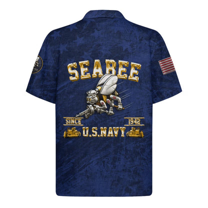 US Navy Seabees 250th Years Of Service Hawaiian Shirt We Build We Fight Aloha Shirt For Sale