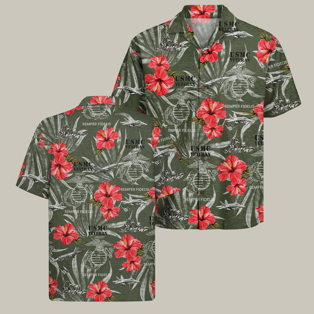 USMC 250th Anniversary Hawaiian Shirt Semper Fidelis Veteran Merch Unique Usmc Gifts