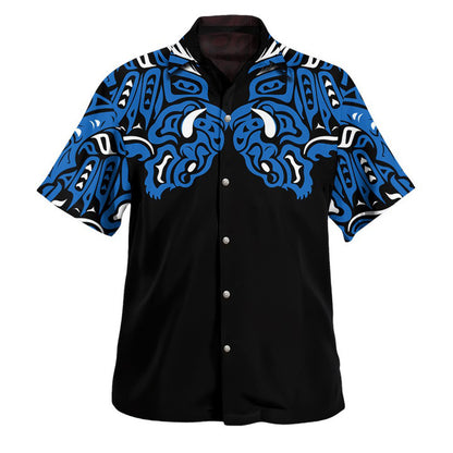 Buffalo Myth 3D Hawaii Shirt Haida Art Style Buffalo Clothing Gift
