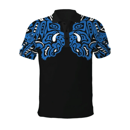 Buffalo Northwest Pacific Style Hawaii Shirt Native American Haida Art Tattoo Spirit Apparel