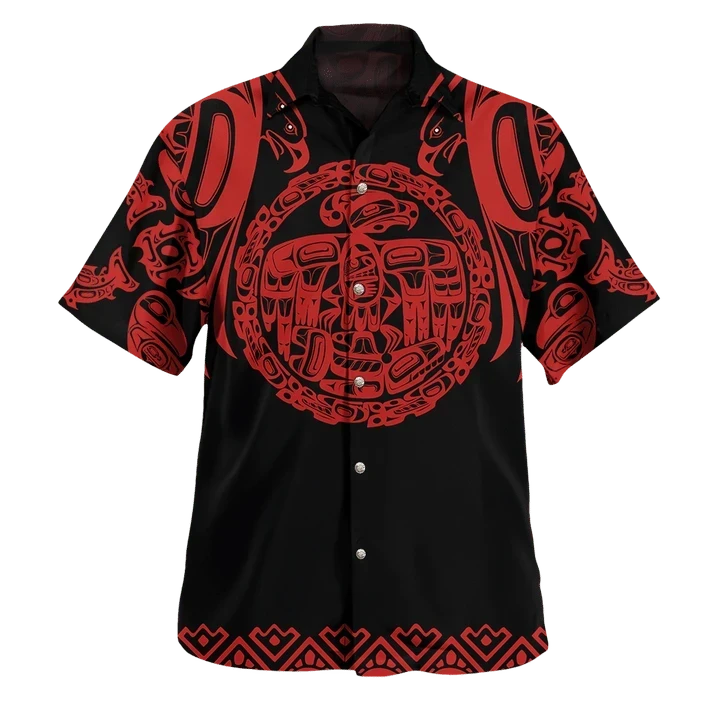 Thunderbird Northwest Pacific Style Hawaii Shirt Native American Haida Art Tattoo Clothing