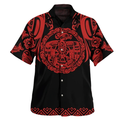 Thunderbird Northwest Pacific Style Hawaii Shirt Native American Haida Art Tattoo Clothing