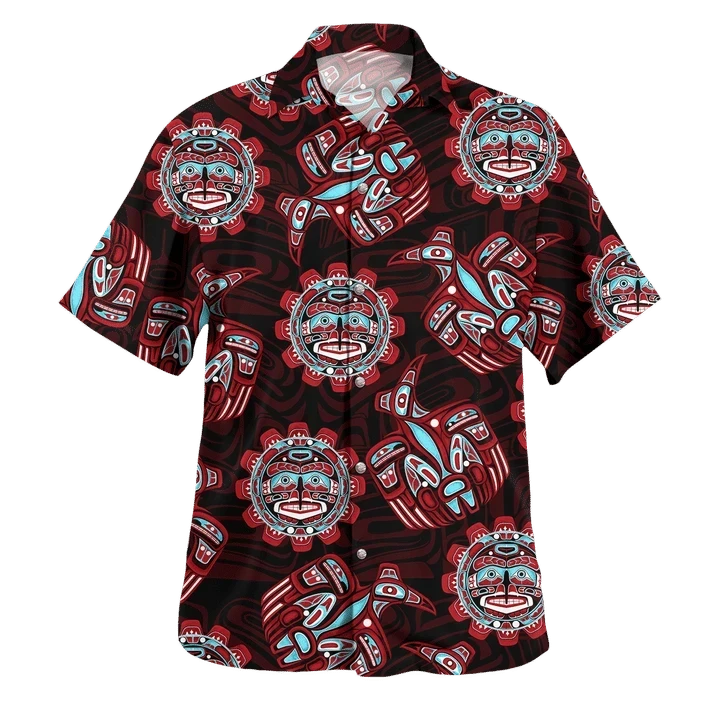 Sun Haida Art Tattoo Symbolism Hawaii Shirt Native American Pacific Northwest Style Sun Apparel